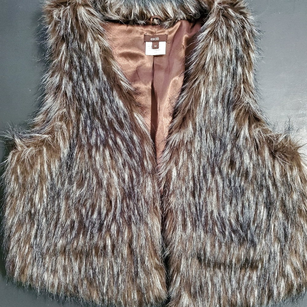 Faux Fur Vest - Medium